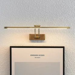 Lucande Felena LED schilderijlamp, messing antiek