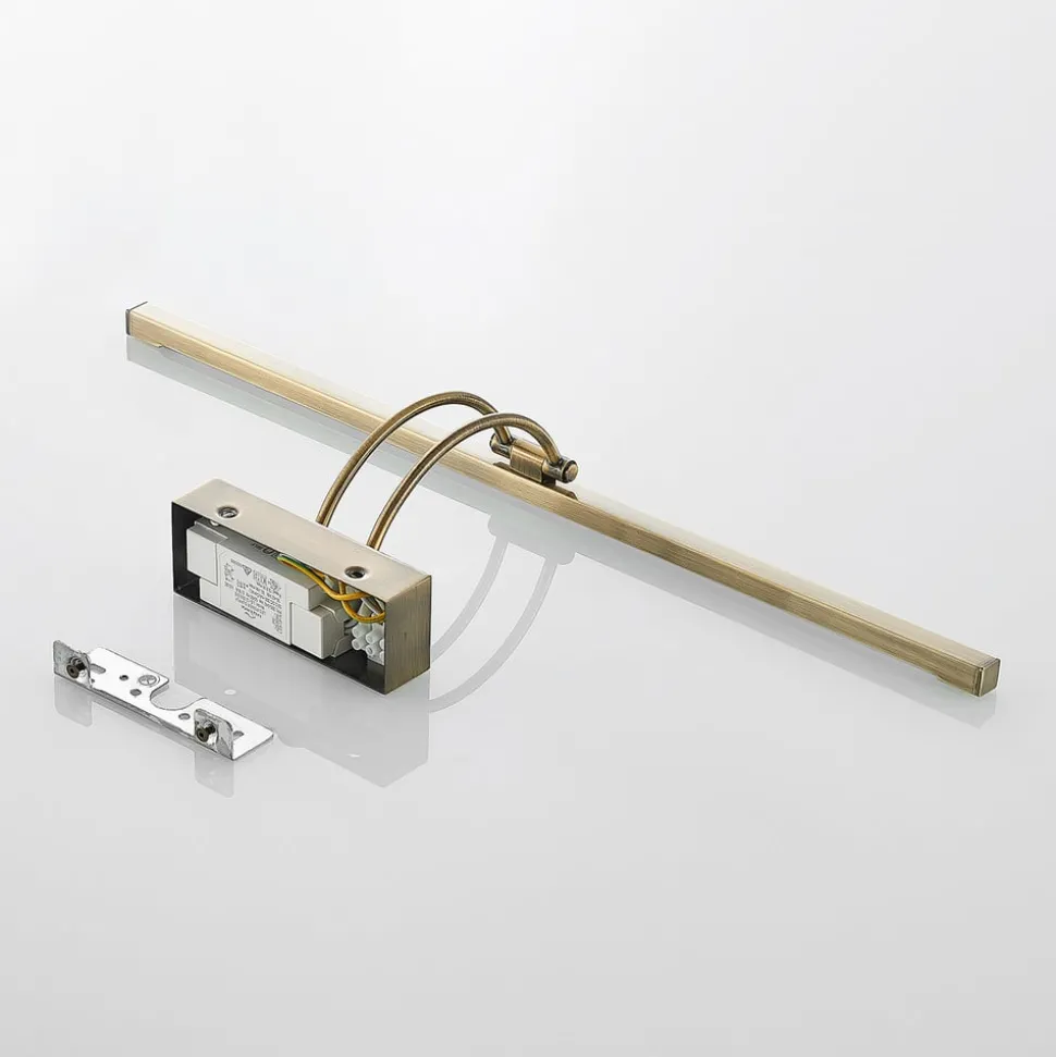 Lucande Felena LED schilderijlamp, messing antiek