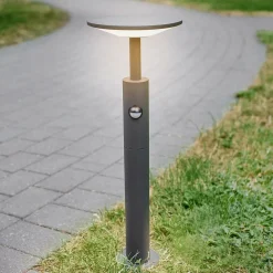Lucande Fenia LED tuinpadverlichting, 60 cm, sensor, IP54, antraciet