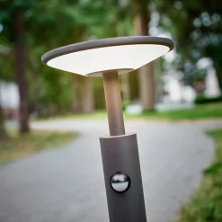 Lucande Fenia LED tuinpadverlichting, 60 cm, sensor, IP54, antraciet
