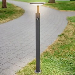 Lucande Fenia LED tuinpadverlichting, 100 cm, sensor, IP54, antraciet