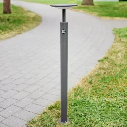 Lucande Fenia LED tuinpadverlichting, 100 cm, sensor, IP54, antraciet