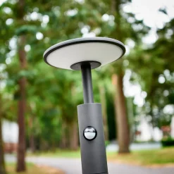 Lucande Fenia LED tuinpadverlichting, 100 cm, sensor, IP54, antraciet