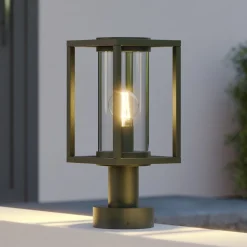 Lucande Ferda sokkellamp, 37 cm, antraciet, IP44