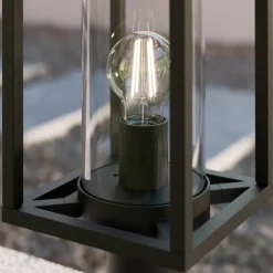 Lucande Ferda sokkellamp, 37 cm, antraciet, IP44