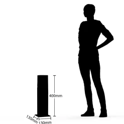 Lucande Fiola sokkellamp, 40 cm, antraciet, IP54