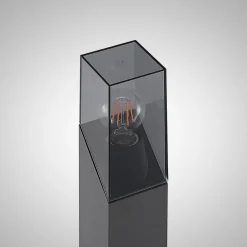 Lucande Fiola sokkellamp, 40 cm, antraciet, IP54