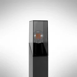 Lucande Fiola sokkellamp, 40 cm, antraciet, IP54