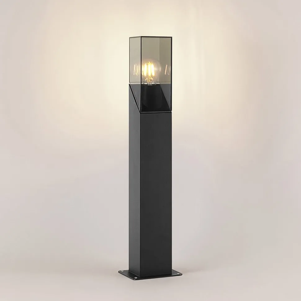 Lucande Fiola sokkellamp, 60 cm, antraciet, IP54