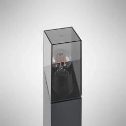 Lucande Fiola sokkellamp, 60 cm, antraciet, IP54