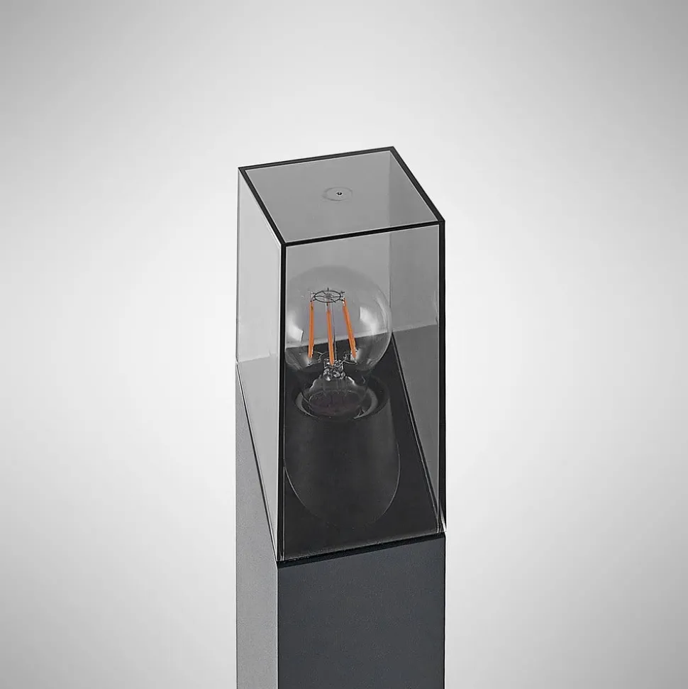 Lucande Fiola sokkellamp, 60 cm, antraciet, IP54