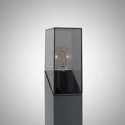 Lucande Fiola sokkellamp, 60 cm, antraciet, IP54