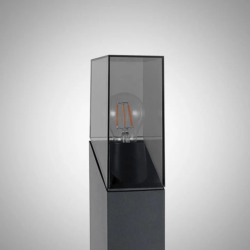 Lucande Fiola sokkellamp, 60 cm, antraciet, IP54