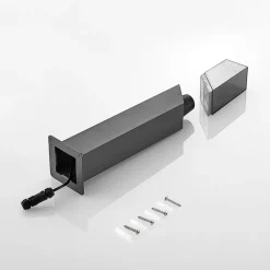 Lucande Fiola sokkellamp, 60 cm, antraciet, IP54