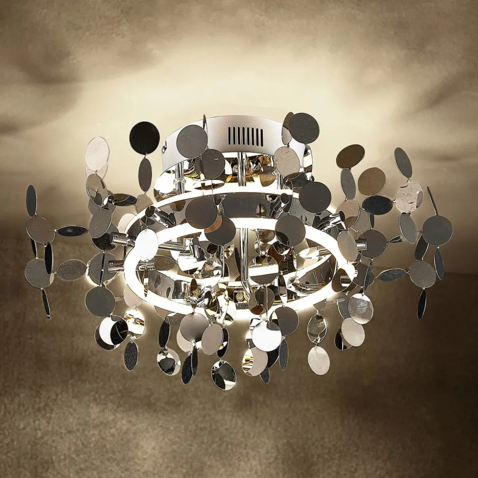 Lucande Glimmo LED plafondlamp, chroom