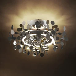 Lucande Glimmo LED plafondlamp, chroom