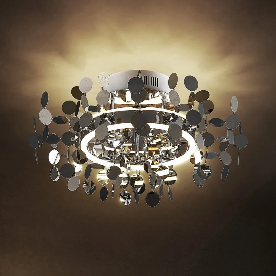 Lucande Glimmo LED plafondlamp, chroom
