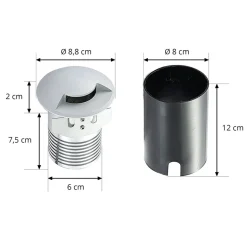 Lucande grondspot inbouwlamp Milara, 1 lichtuitstraling, GU10