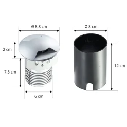 Lucande grondspot inbouwlamp Milara, 2 lichtuitstralingen, GU10