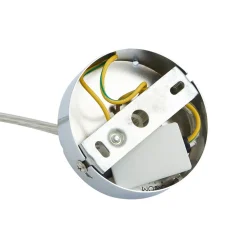 Lucande hanglamp Bidolo, chroomkleurig, glas, Ø 15 cm, IP44