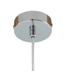 Lucande hanglamp Bidolo, chroomkleurig, glas, Ø 15 cm, IP44