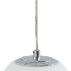 Lucande hanglamp Bidolo, chroomkleurig, glas, Ø 15 cm, IP44