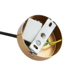 Lucande hanglamp Bidolo, messingkleurig, glas, 15 cm, IP44