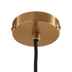 Lucande hanglamp Bidolo, messingkleurig, glas, 15 cm, IP44