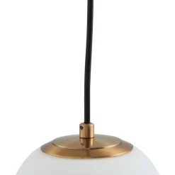 Lucande hanglamp Bidolo, messingkleurig, glas, 15 cm, IP44