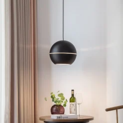 Lucande hanglamp Calantha, zwart, aluminium, Ø 30 cm