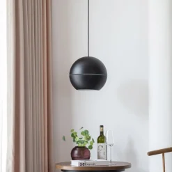 Lucande hanglamp Calantha, zwart, aluminium, Ø 30 cm