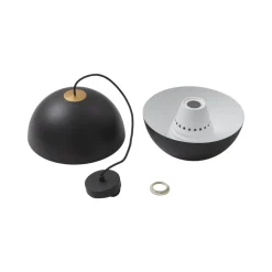 Lucande hanglamp Calantha, zwart, aluminium, Ø 30 cm