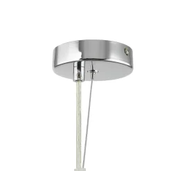 Lucande hanglamp Diborah, Ø 50 cm, bont, glas, G9