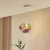 Lucande hanglamp Diborah, Ø 40 cm, kleurrijk, glas, G9