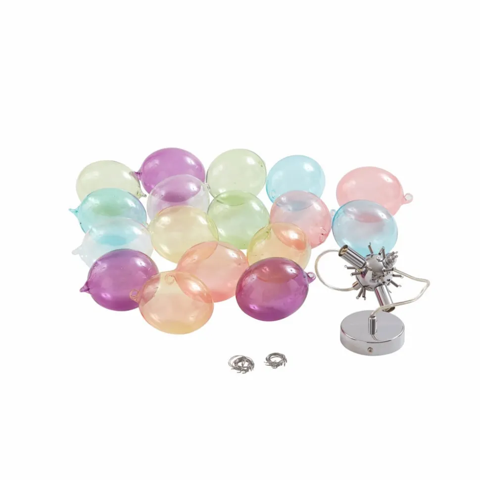 Lucande hanglamp Diborah, Ø 40 cm, kleurrijk, glas, G9