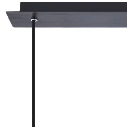 Lucande hanglamp Eirian, 90 cm, 3-lamps, zwart, glas