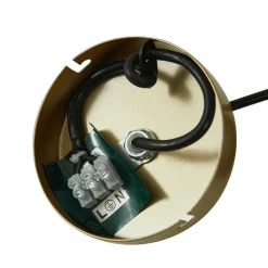 Lucande hanglamp Isandro, 95 cm, goud, wit, 7-lamps, G9