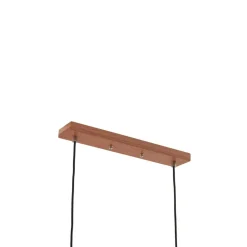 Lucande hanglamp Jinda, wit, hout, stof, 120 cm, E27