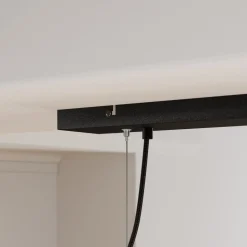 Lucande hanglamp Kalinda, grijs, beton, 110,5 cm lang, E14