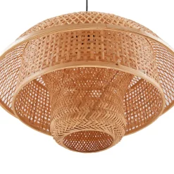 Lucande hanglamp Rasmina, bamboe, Ø 50 cm, 1-lamp
