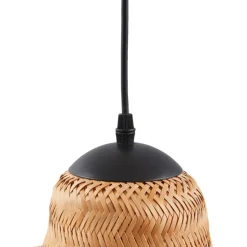Lucande hanglamp Rasmina, bamboe, Ø 50 cm, 1-lamp