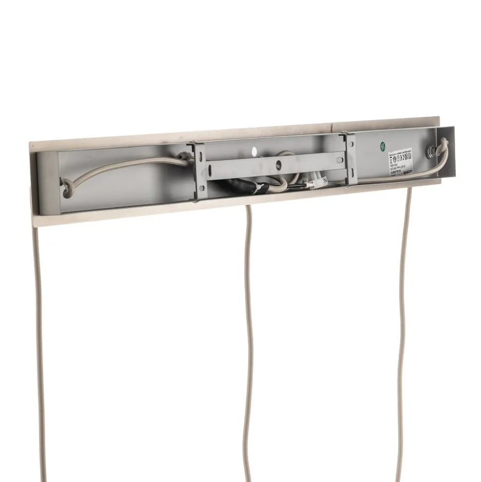 Lucande hanglamp Sharvil, 3-lamps, wit, glas, 97cm