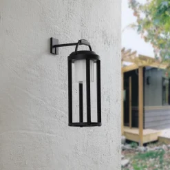 Lucande 2-in-1 LED lamp op zonne-energie Tilena, zwart, rond, aluminium