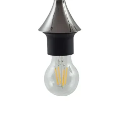 Lucande Jarven hanglamp, 7-lamps, zwart, glas
