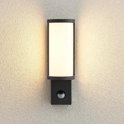 Lucande Jokum LED buiten wandlamp, IP54, sensor