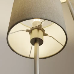 Lucande Juljana vloerlamp, 2-lamps, stoffen kap