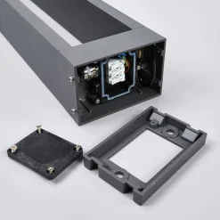 Lucande Jupp LED tuinpadverlichting, set van 4, 90 cm, antraciet, IP54