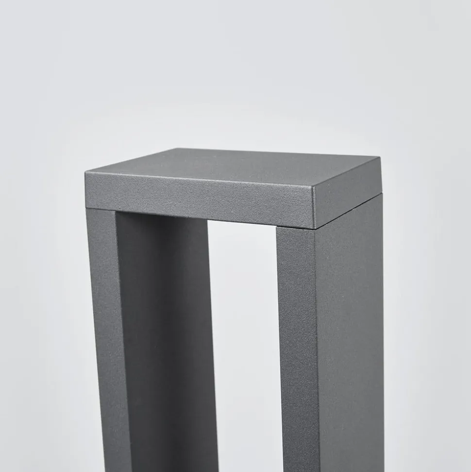 Lucande Jupp LED tuinpadverlichting, 60 cm, antraciet, metaal, IP54