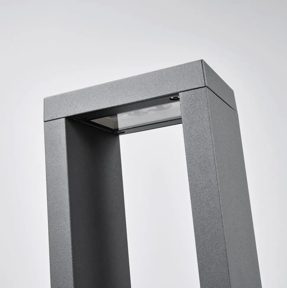 Lucande Jupp LED tuinpadverlichting, 60 cm, antraciet, metaal, IP54