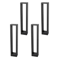 Lucande Jupp LED tuinpadverlichting, set van 4, 60 cm, antraciet, IP54